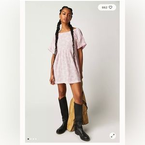 Free people Belezza printed babydoll dress size L